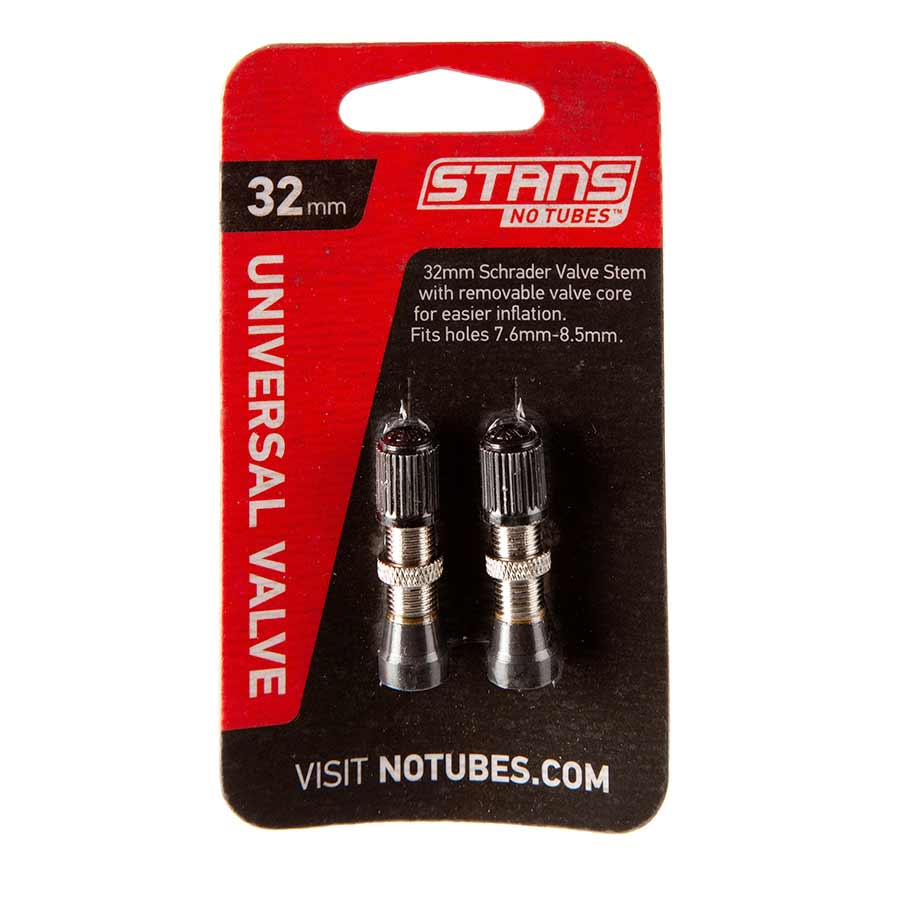 Stan's No Tubes Valve Stems Universal Schrader 32mm 10mm base