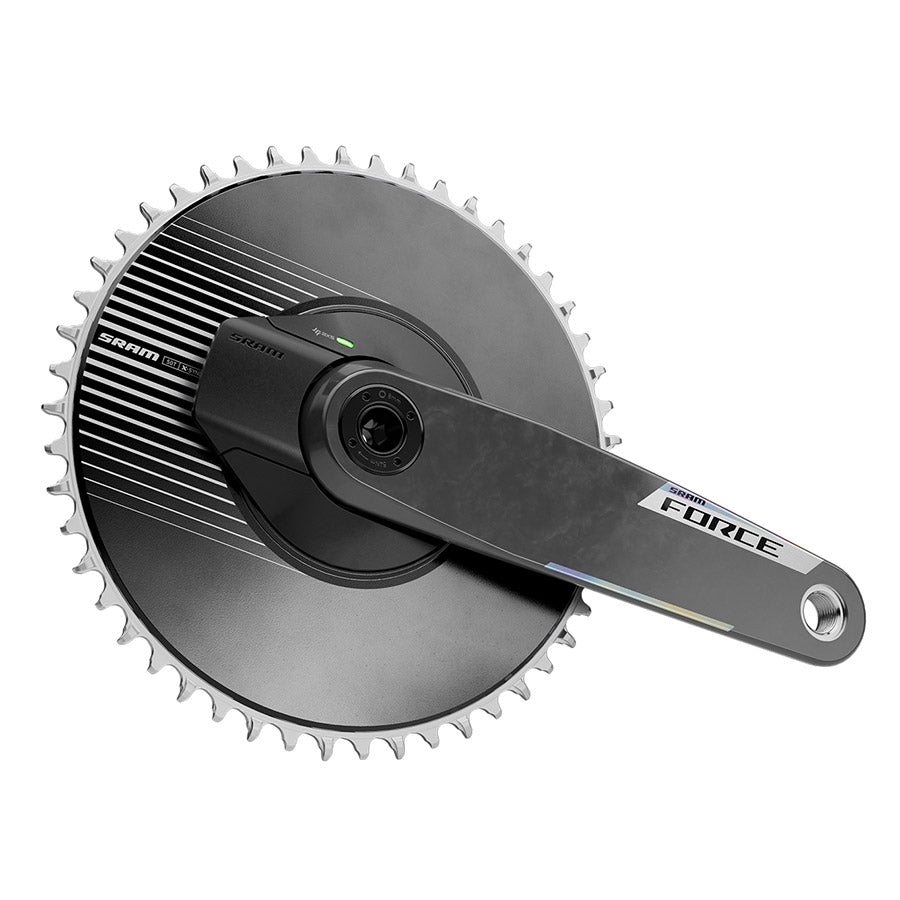 SRAM Force 1x Aero Powermeter E1 Power Meter Crankset Speed: 12/13 Spindle: 28.99mm BCD: Direct Mount SRAM 8 Bolt 50 DUB 160mm Black Road