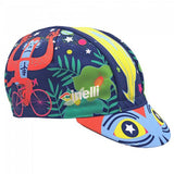 Cinelli Cycling Cap Ziruffo Art - Blue/Red, Jungle
