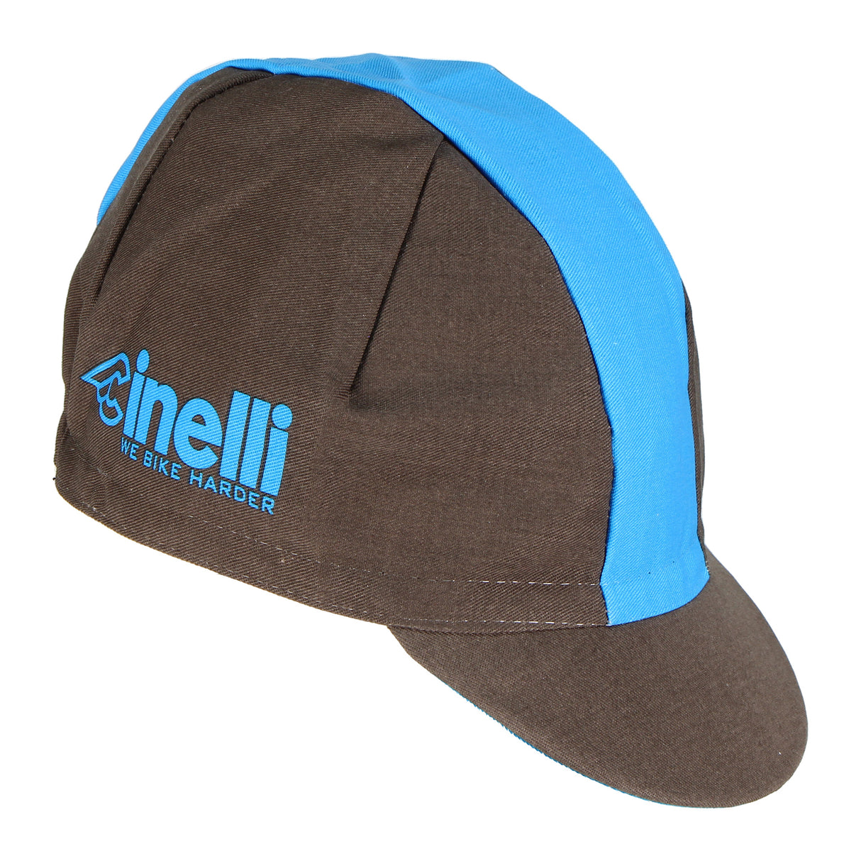 Cinelli Cycling CapWe Bike Harder - One Size Fits Most - Brown/Blue