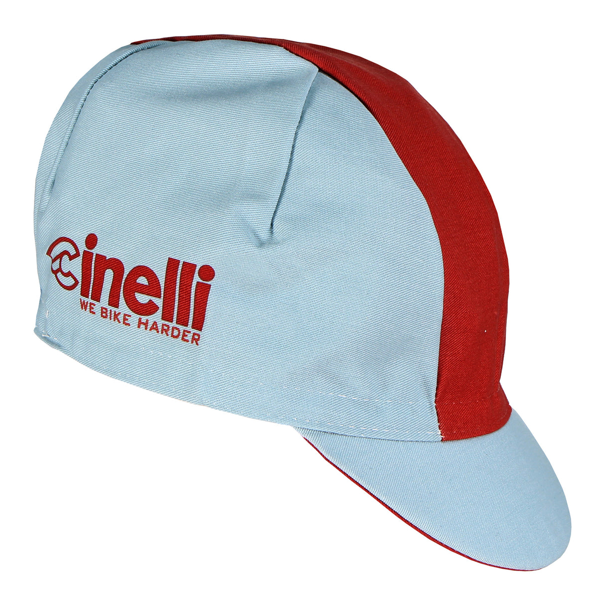 Cinelli Cycling CapWe Bike Harder - One Size Fits Most - Blue/Red
