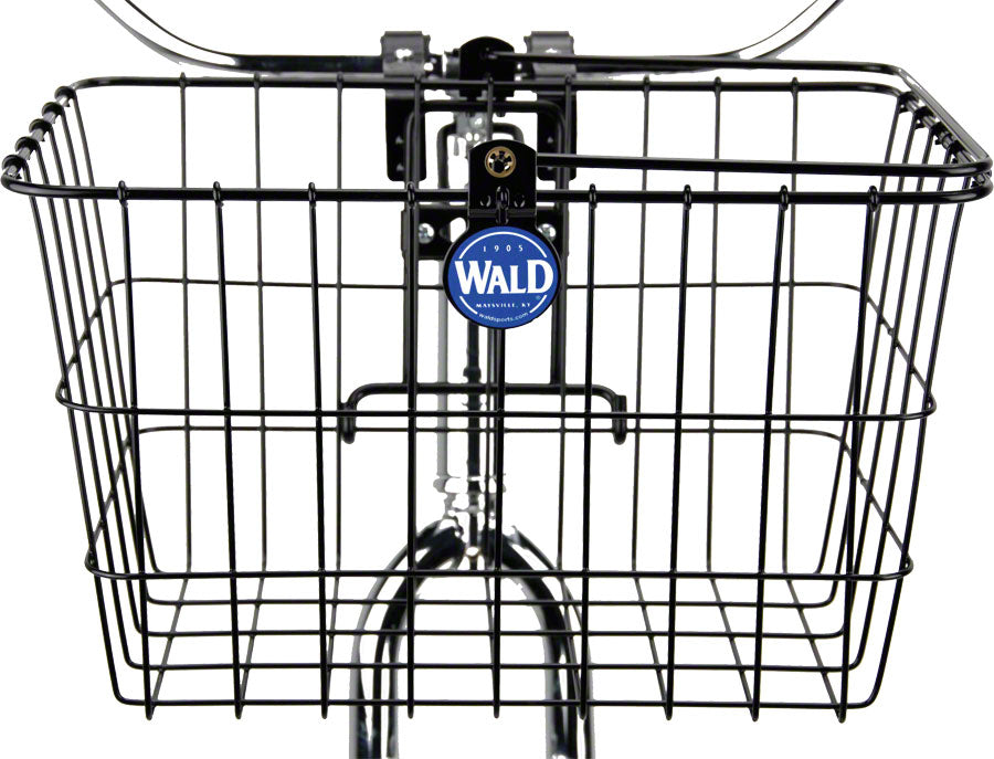 Wald Front Quick Release Basket with Bolt-On Mount - Gloss Black - 20.3