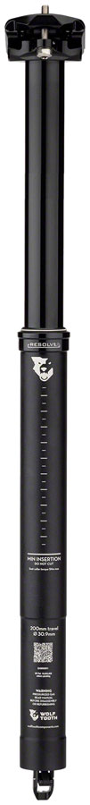 Wolf Tooth Resolve Dropper Seatpost - Black - 30.9mm, 200mm