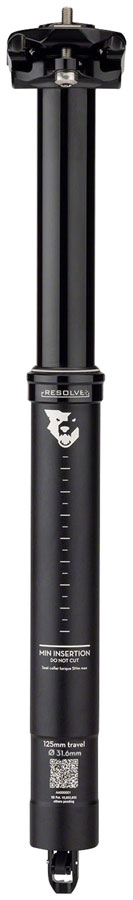 Wolf Tooth Resolve Dropper Seatpost - Black - 31.6mm, 125mm
