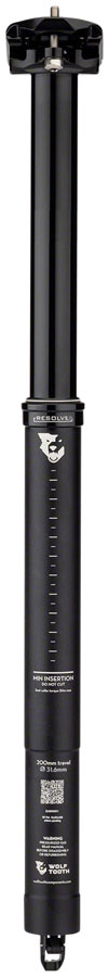Wolf Tooth Resolve Dropper Seatpost - Black - 31.6mm, 200mm