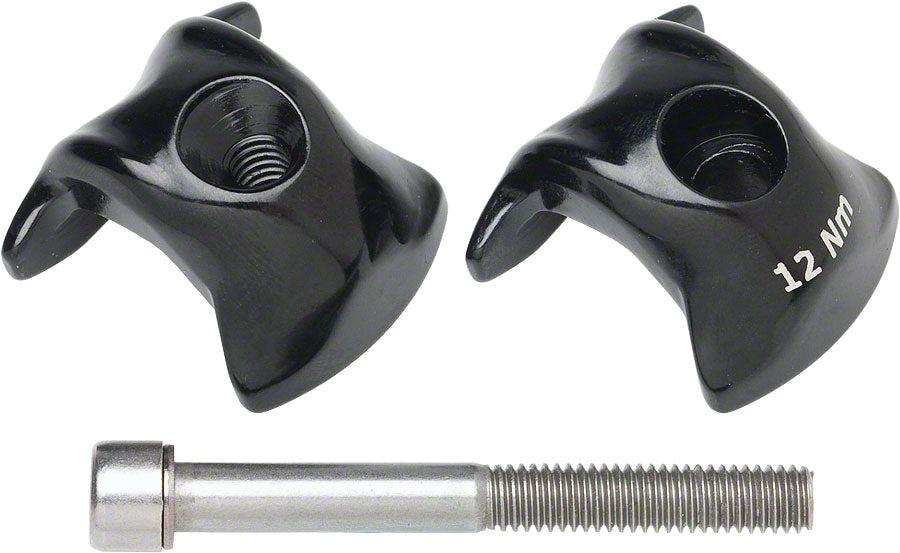 Ritchey WCS 1-Bolt Seatpost Saddle Rail Clamp - Black - 7x7mm, carbon, outer_plates
