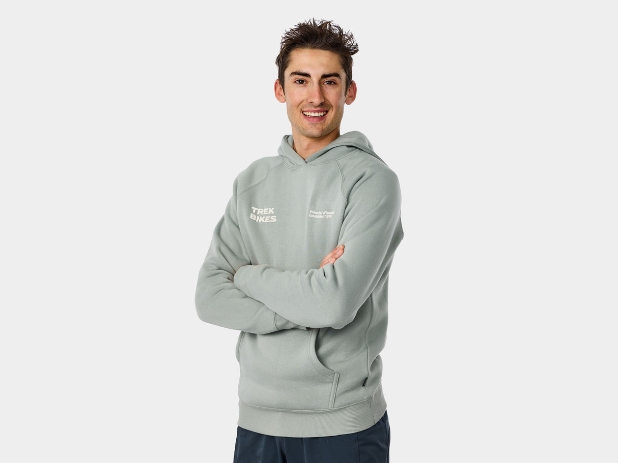 Shirt Trek Right Stacked Hoodie Small Sage Grey
